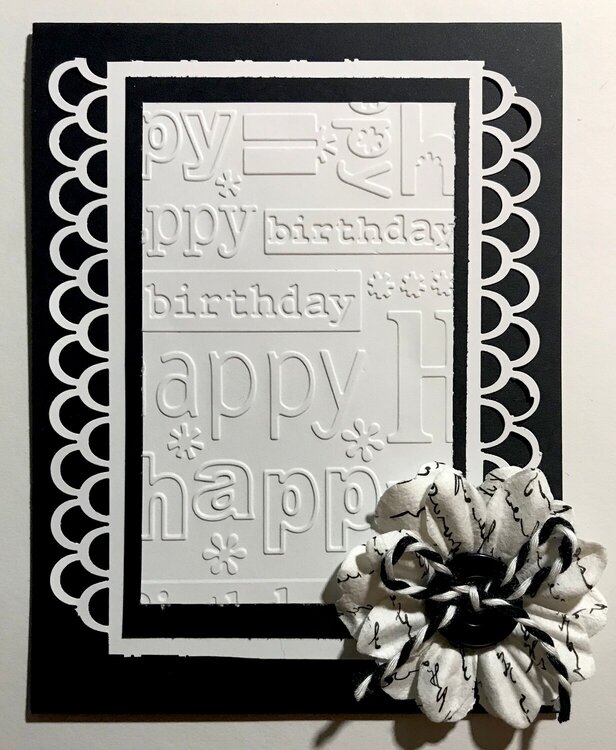 B&amp;W birthday card