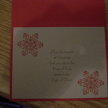 Christmas card inside