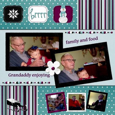 Grandaddy enjoying family and food