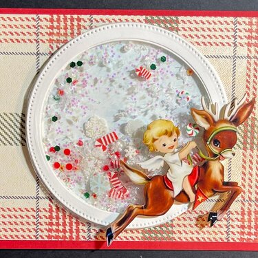 Angel/Reindeer Shaker Card