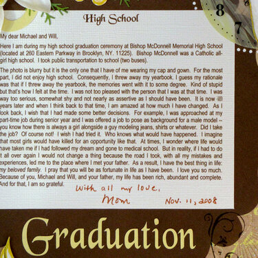 High School Graduation - hidden journaling
