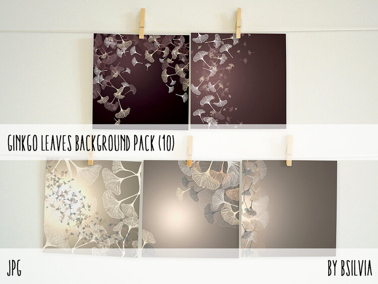 Ginkgo Leaves Background pack