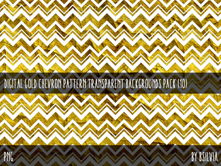 Digital Gold Chevron Overlays Pack (10)