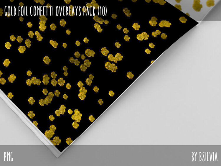Gold Confetti Overlays