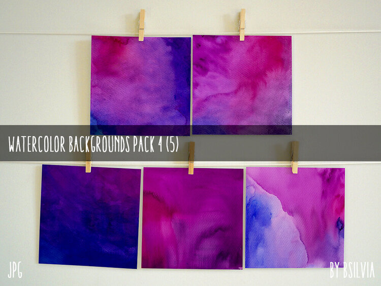 Watercolor Digital Background Papers