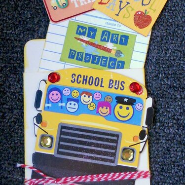 Embellished Library Card - School Days