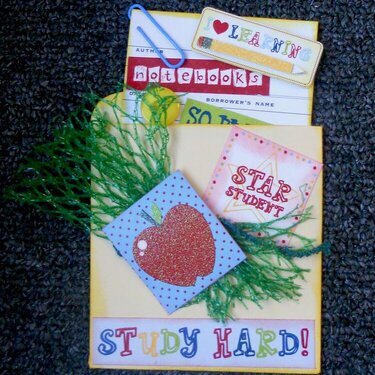 Embellished Library Card - Star Student