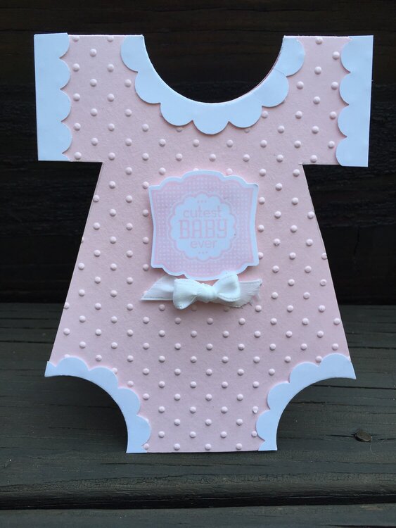 Baby Girl Onsie Card