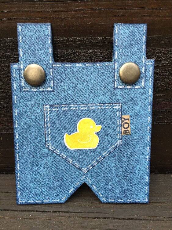 Baby Denim Overall Card