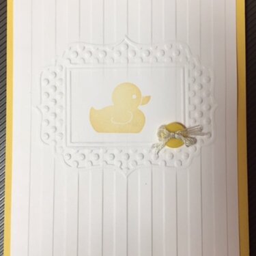 Baby double embossed card