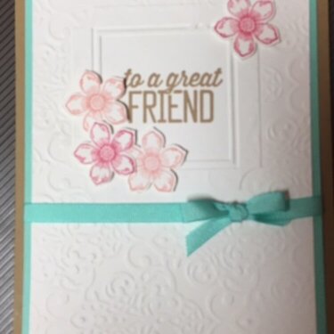 Double embossed card