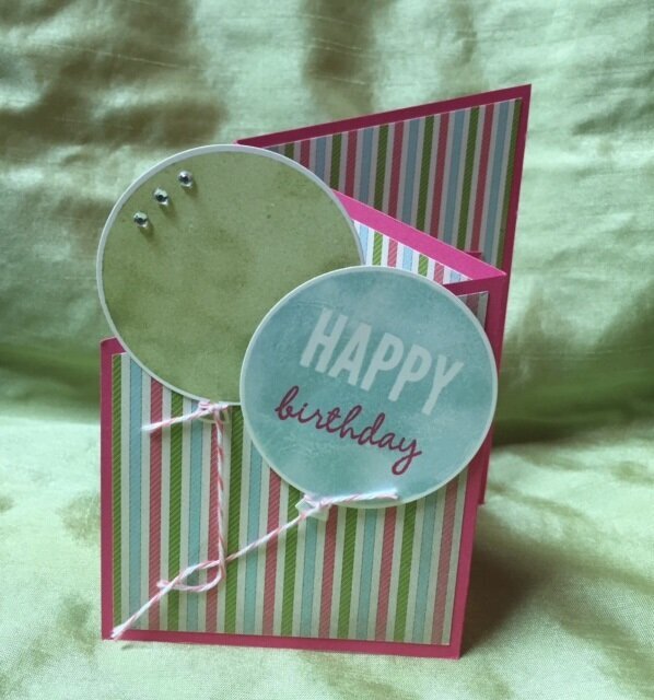 Angled Tri-Fold birthday card