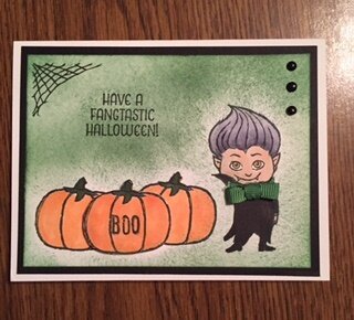Cute Vampire Halloween Card