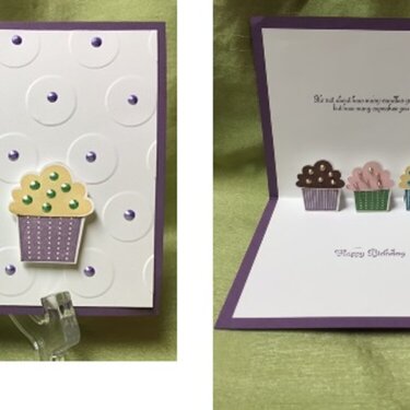 Cupcake pop up card