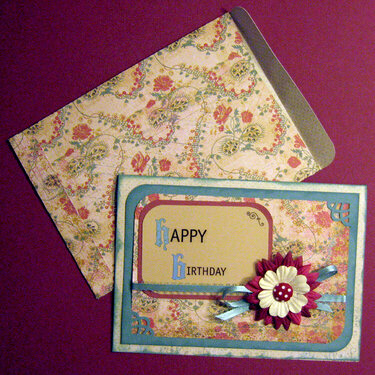 HAPPY BIRTHDAY - Card and Envelope