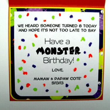 HAVE A MONSTER BIRTHDAY - Inside