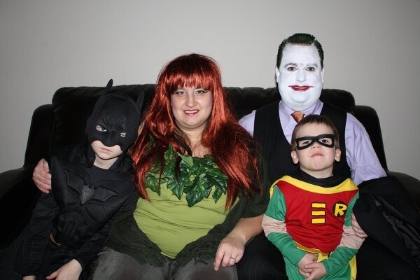 Batman, Robin, The Joker and Poison Ivy
