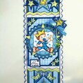 Magnolia Edwin - Baby Boy - Premade Vertical Scrapbook Border