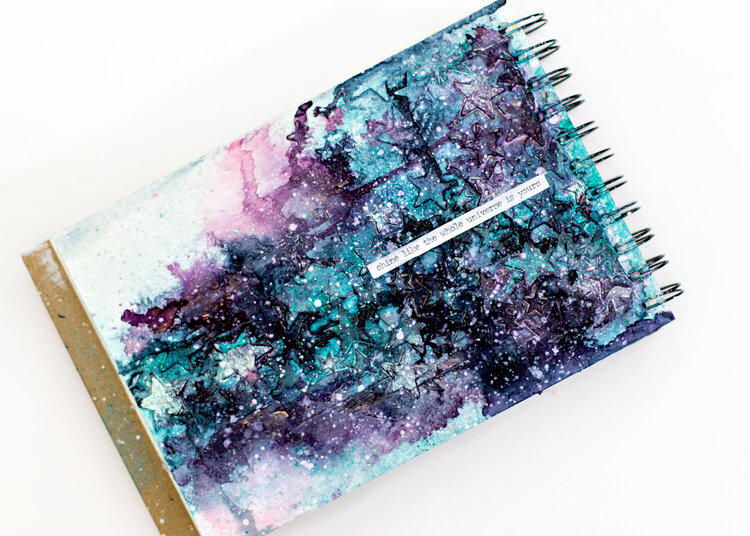 Galaxy art journal page