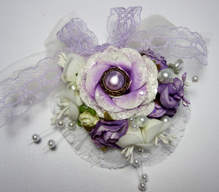 Purple Flower embellishment.