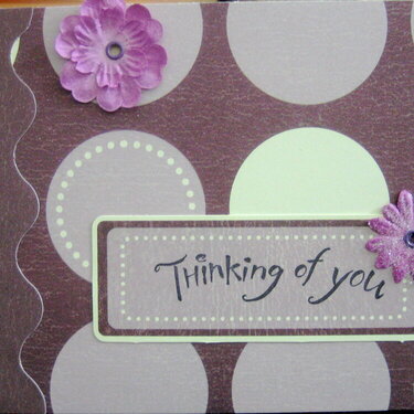 another thinking of you card!! with glitter yay!