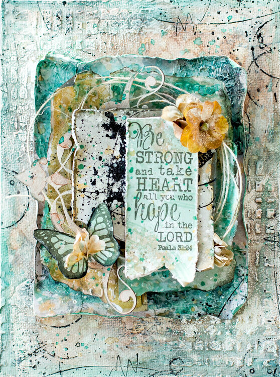 Be strong mixed media canvas