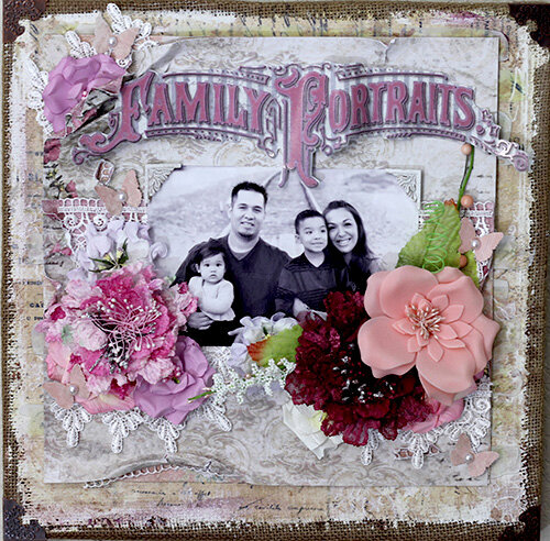 Canvas Family Portraits Layout. **Manor House Creations**