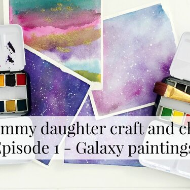 Watercolor galaxy paintings