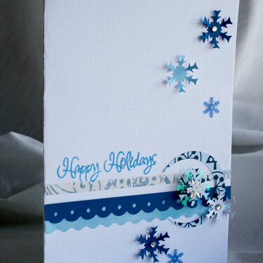 Happy Holidays Snow Card