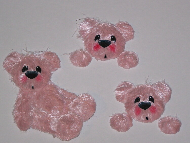 Pink Faux Fur Bear Set