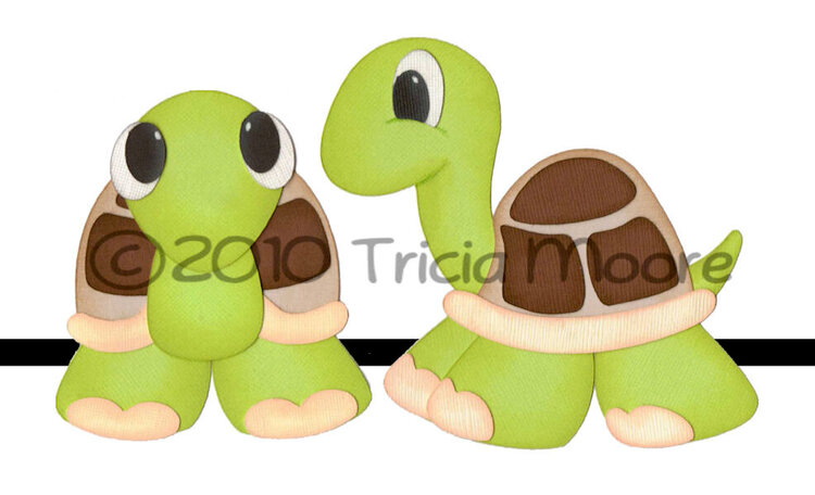 Little Turtles Paper Piecings