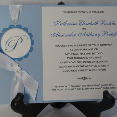 Monogrammed Wedding Invitation