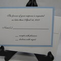 Monogrammed Wedding Invitation Response card and envelope