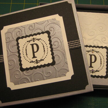Monogramed Stationary Box and matching cards