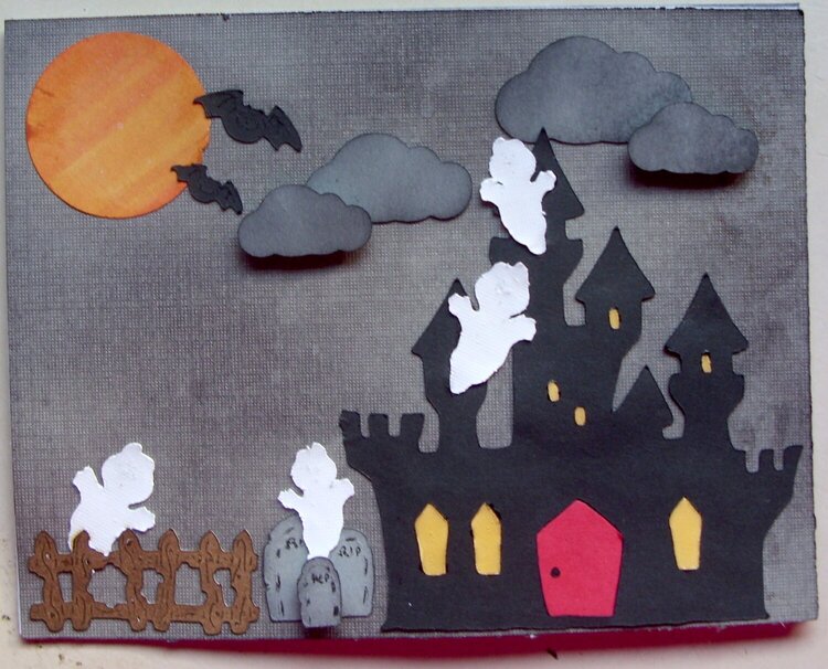 Halloween Castle/Ghost Card