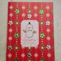 Christmas Card with Snowman