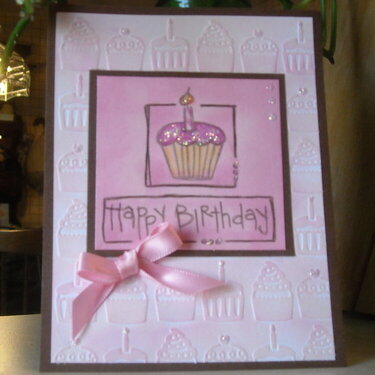Pink cupcake birthday