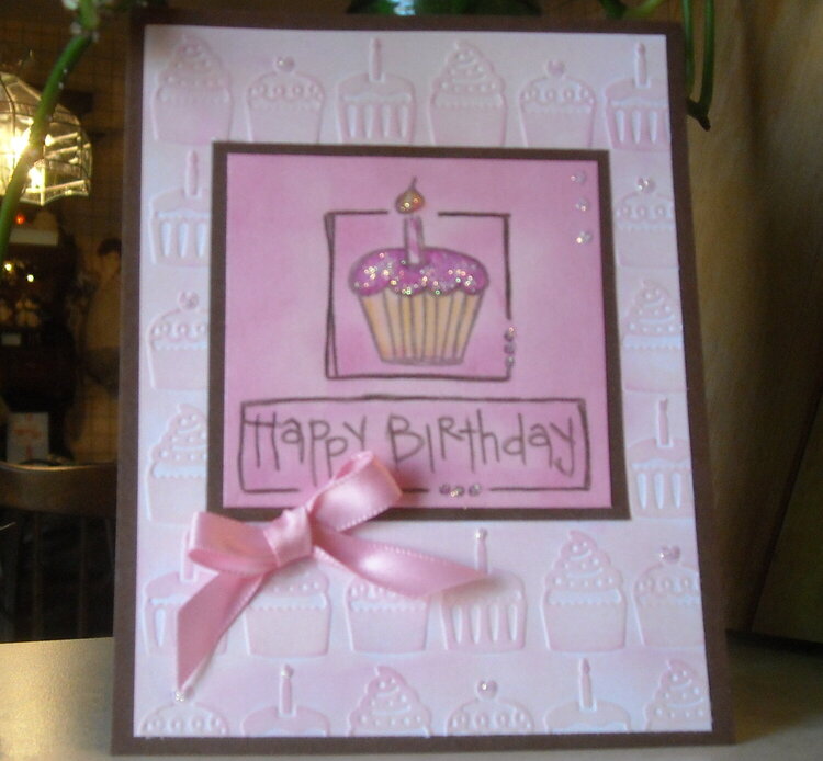 Pink cupcake birthday