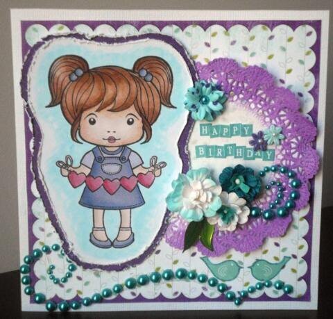 Little girl birthday card