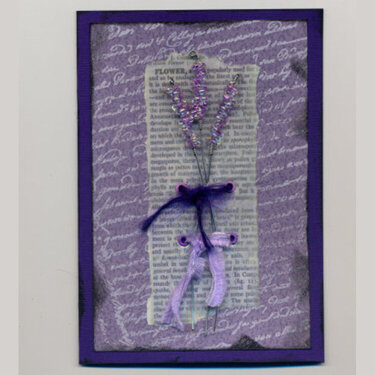Beaded Lavender card