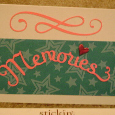 Memories Card (close up)