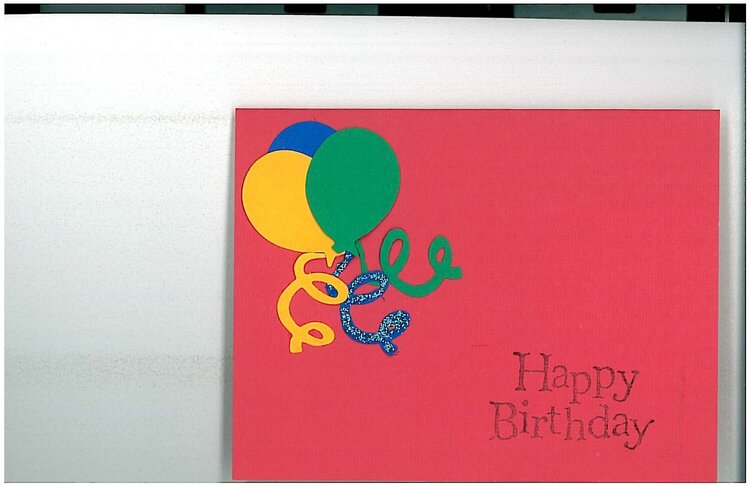 Happy Birthday card with Balloons