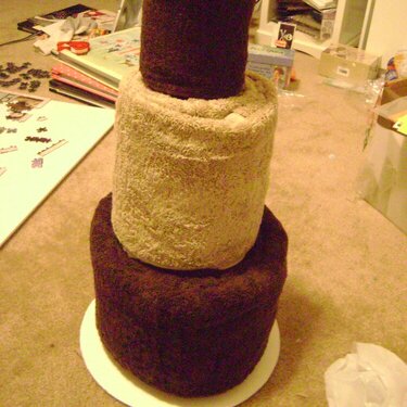 Bridal Towel Cake - Draft Form