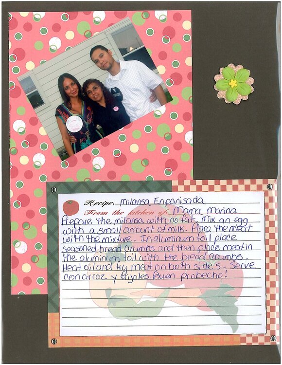 Scrapbook Receipe Book Page 12