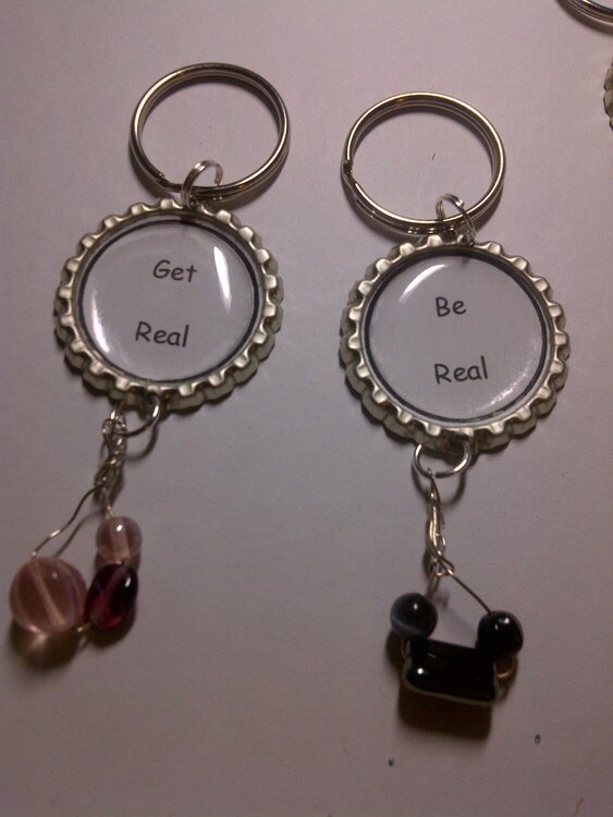 Bottlecap Key Chains with Beads