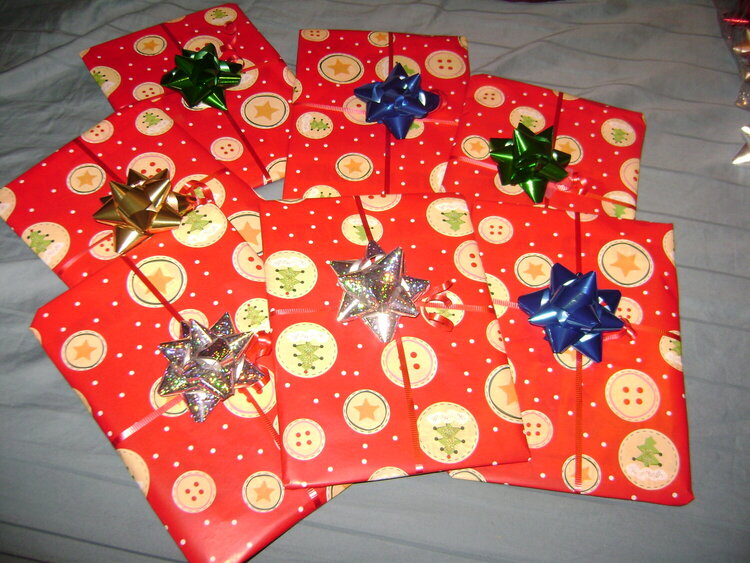Wrapped Gifts with Ribbon