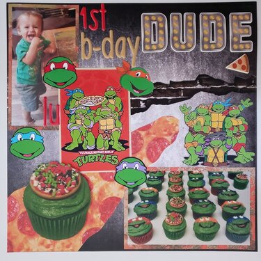 Lucas&#039; Ninja Turtle Cupcakes