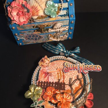 Treasure chest and embroidery hoop