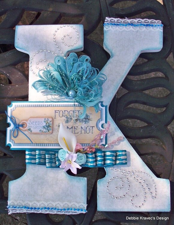 Altered Wood Letter/Maja Vintage Spring Paper Line