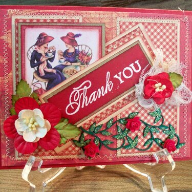 Red Hat Society Thank You Card